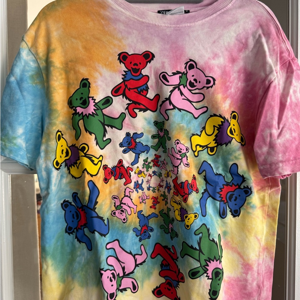 Zara Multicolor Tie-Dye Grateful Dead Tee